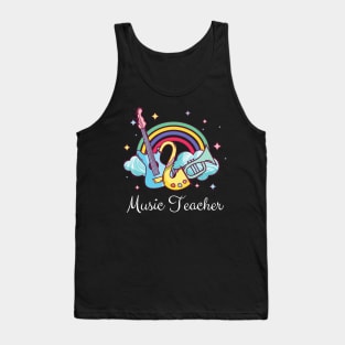 Music Teacher Cute boho Rainbow Tank Top